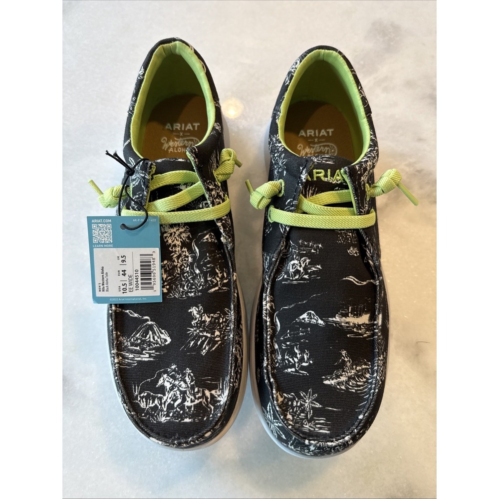 Ariat Men's Hilo‎ Western Aloha Slip-On Shoes, Size 10.5 New With Tags